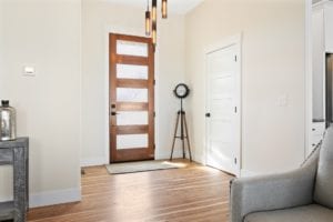 Distinctive door and entrance in New Home Construction Billings MT. A single family home in a new community that is safe, secure and family friendly.